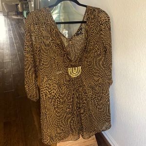 Animal Print Blouse .  Express size M .